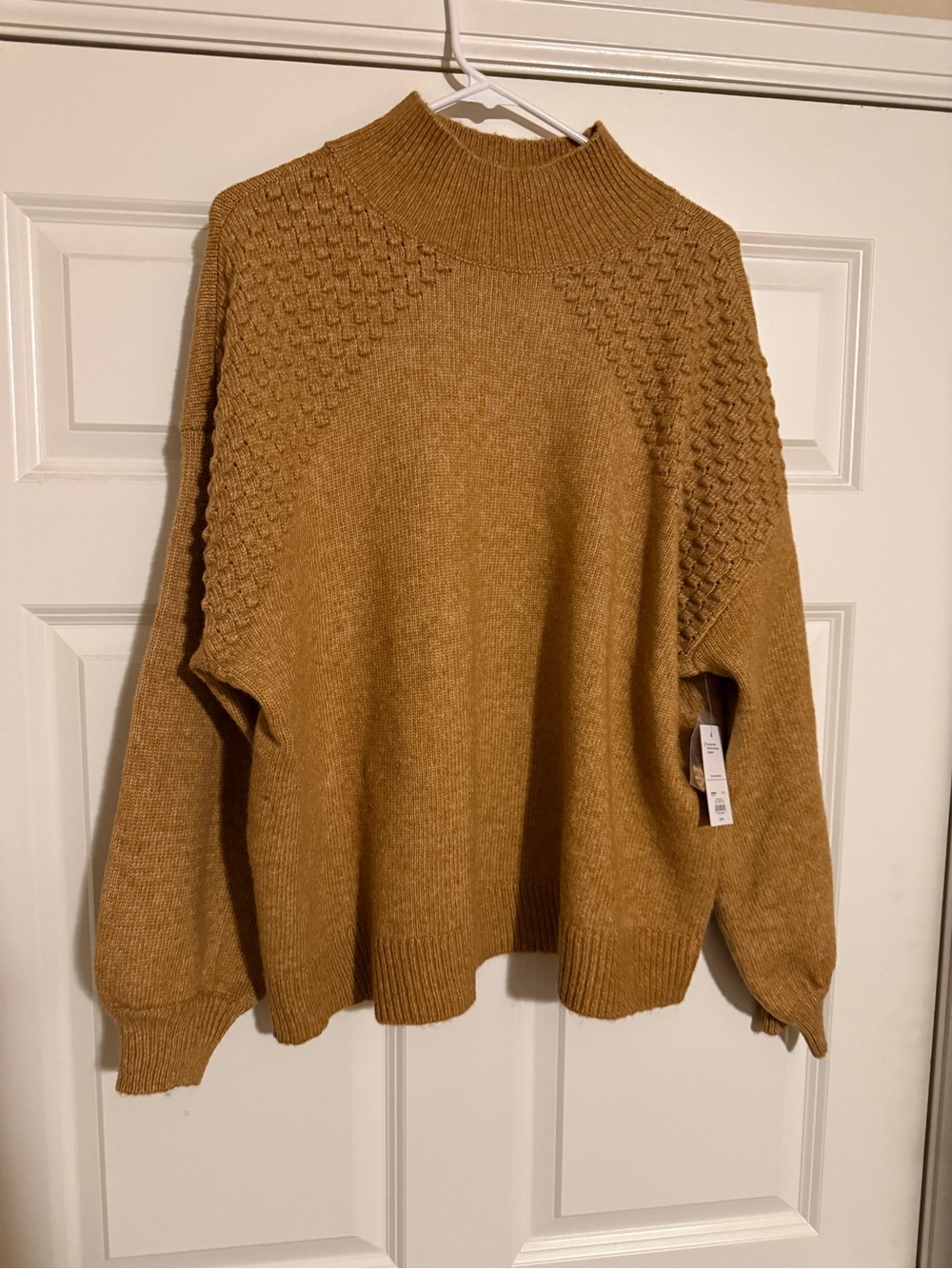 NWT Nine West Women's Mock Neck Sweater in Mustard Brown
